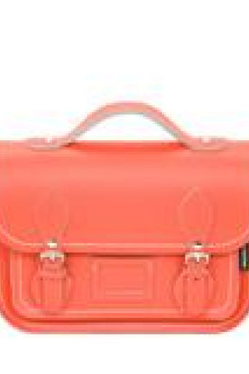 Handmade Leather Midi Satchel Coral Zatchels
